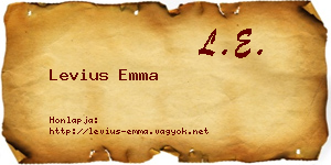Levius Emma névjegykártya